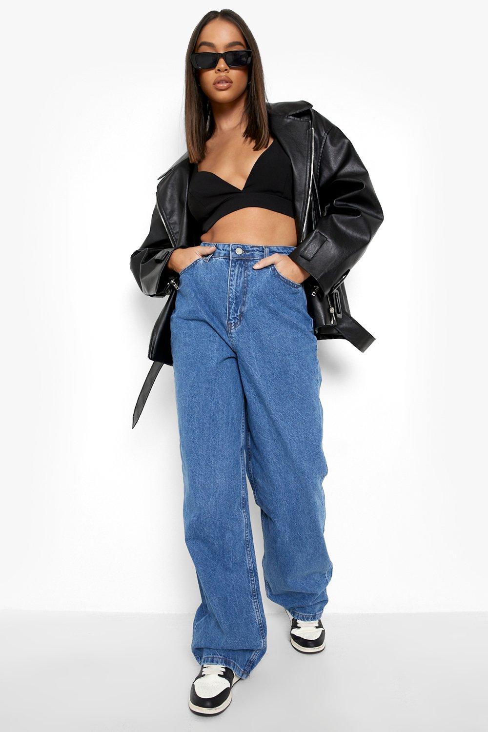 90s style store high waisted jeans